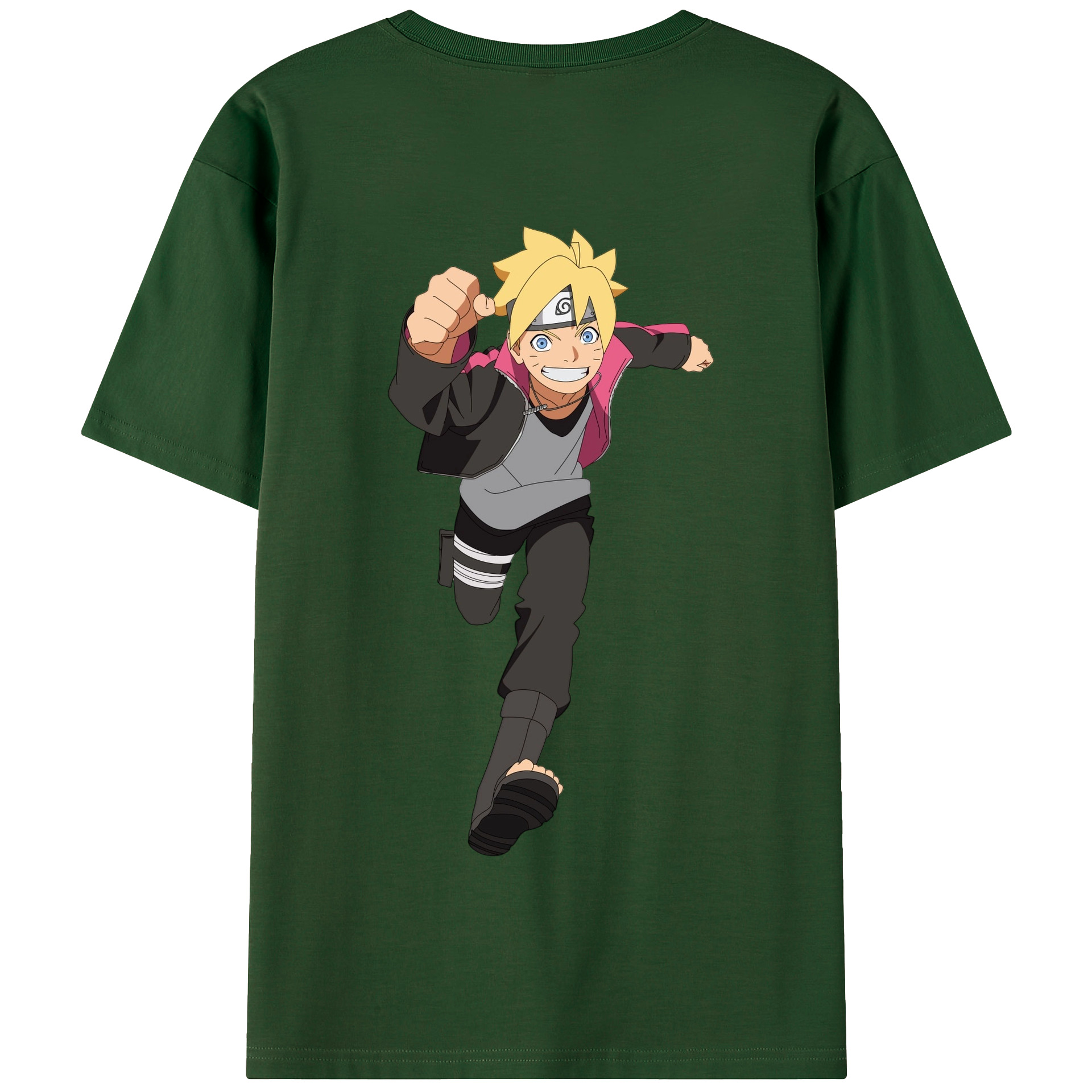 （画像用） NARUTO -ナルト- うずまき ボルト Uzumaki Boruto 綿100％半袖Tシャツ（背面プリント）